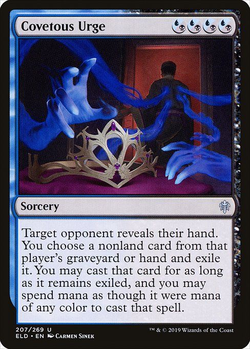 Carta MTG-Covetous Urge-Throne of Eldraine-207-EN-EX- U