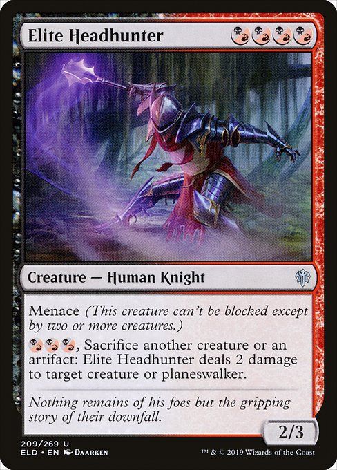 Carta MTG-Elite Headhunter-Throne of Eldraine-209-EN-EX- U