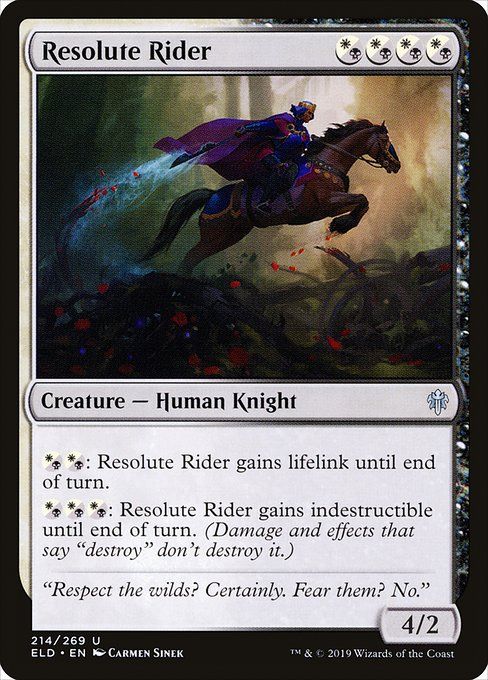 Carta MTG-Resolute Rider-Throne of Eldraine-214-EN-EX- U