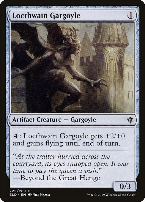 Carta MTG-Locthwain Gargoyle-Throne of Eldraine-225-EN-EX- C