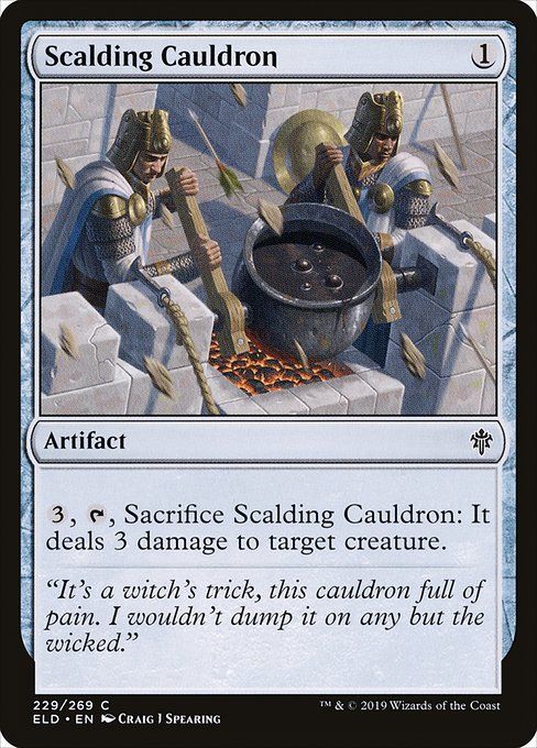 Carta MTG-Scalding Cauldron-Throne of Eldraine-229-EN-EX- C
