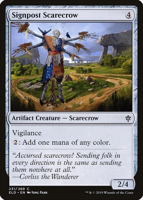 Carta MTG-Spaventapasseri dei Segnali-Throne of Eldraine-231-ITA-EX- C