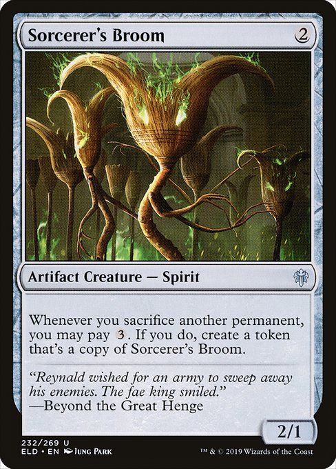 Carta MTG-Sorcerer's Broom-Throne of Eldraine-232-EN-EX- U