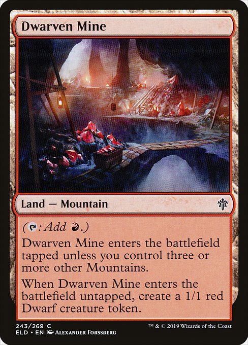 Carta MTG-Dwarven Mine-Throne of Eldraine-243-EN-EX- C