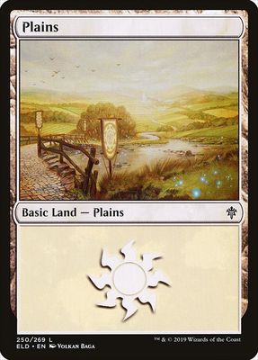 Carta MTG-Plains Ver.1-Throne of Eldraine-250-EN-EX- C
