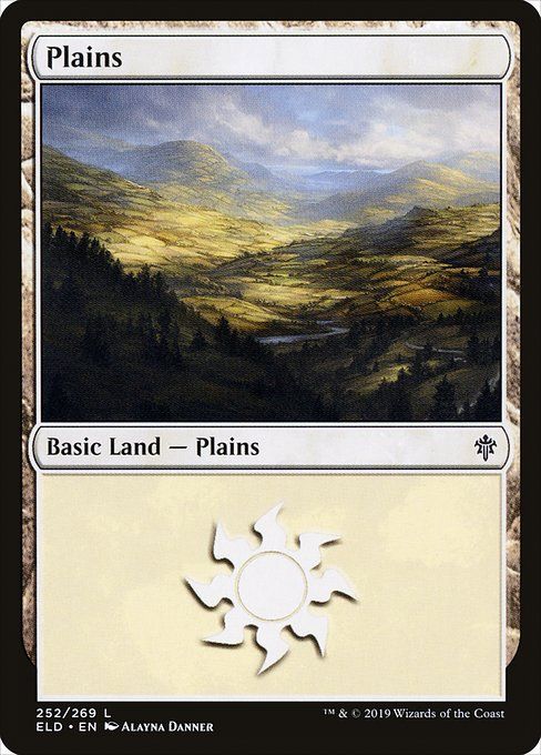 Carta MTG-Plains Ver.3-Throne of Eldraine-252-EN-EX- C