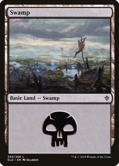 Carta MTG-Swamp Ver.2-Throne of Eldraine-259-EN-EX- C