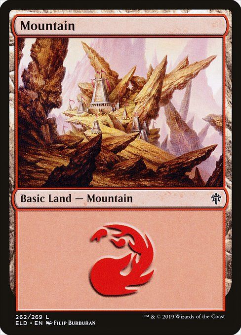 Carta MTG-Mountain Ver.1-Throne of Eldraine-262-EN-EX- C