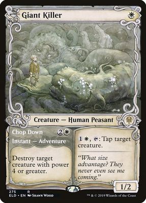Carta MTG-Giant Killer // Chop Down-Throne of Eldraine-275-RUSSO-EX- R