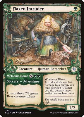 Carta MTG-Flaxen Intruder // Welcome Home-Throne of Eldraine-297-EN-EX- U