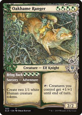 Carta MTG-Ranger di Quercetania // Riportare-Throne of Eldraine-302-ITA-EX- U