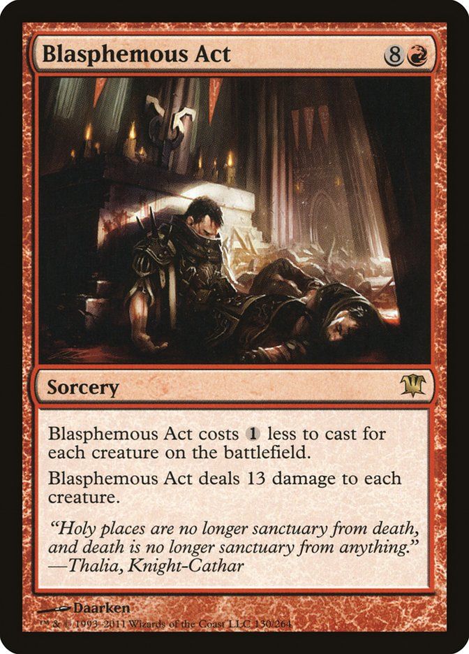 Carta MTG-Atto Blasfemo-Innistrad-130-ITA-EX-Rare