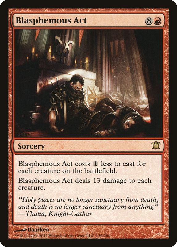 Carta MTG-Atto Blasfemo-Innistrad-130-ITA-EX-Rare