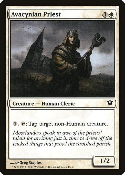 Carta MTG-Avacynian Priest-Innistrad-4- EN -EX- C