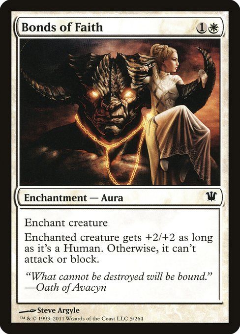Carta MTG-Bonds of Faith-Innistrad-5- EN -EX- C