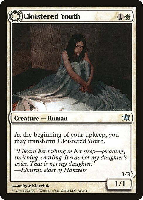 Carta MTG-Fanciulla Rinchiusa / Immonda Sacrilega-Innistrad-8-ITA-EX- U