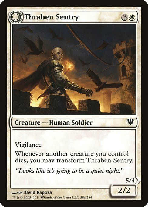 Carta MTG-Sentinella di Thraben / Milizia di Thraben-Innistrad-38-ITA-EX- C