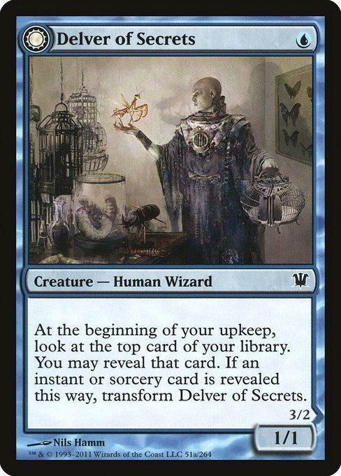 Carta MTG-Scopritore di Segreti / Insetto Aberrante-Innistrad-51-ITA-EX- C
