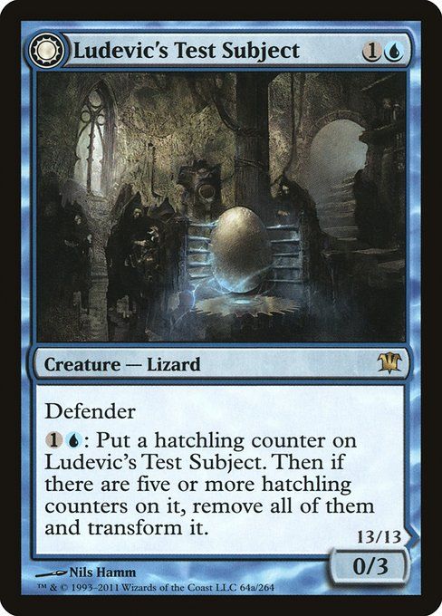 Carta MTG-Cavia di Ludevic / Abominio di Ludevic-Innistrad-64-ITA-EX- R