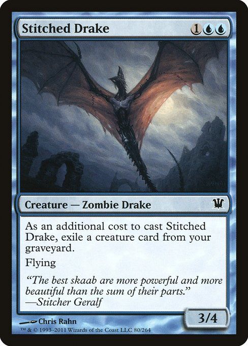 Carta MTG-Stitched Drake-Innistrad-80-EN-EX- C