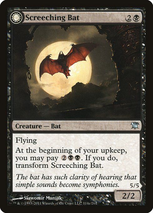 Carta MTG-Pipistrello Urlante / Vampira Furtiva-Innistrad-114-ITA-EX- U