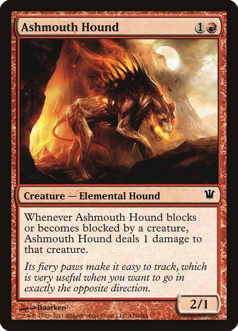 Carta MTG-Segugio Fauci di Cenere-Innistrad-128-ITA-EX- C