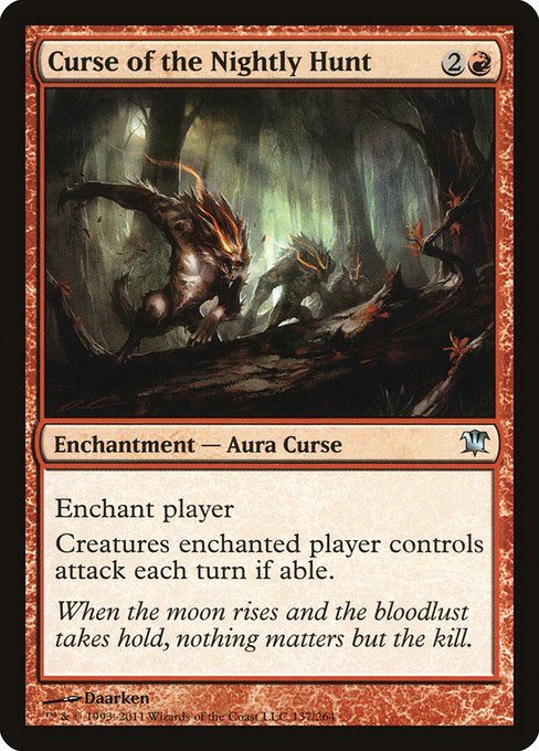 Carta MTG-Maledizione della Caccia Notturna-Innistrad-137-ITA-EX- U