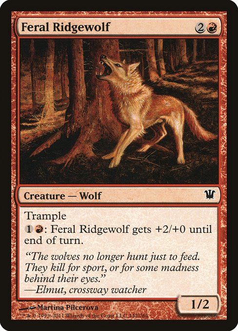 Carta MTG-Lupo di Montagna Crudele-Innistrad-142-ITA-EX- C