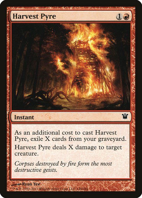 Carta MTG-Bûcher des moissons-Innistrad-146-FRA-EX- C