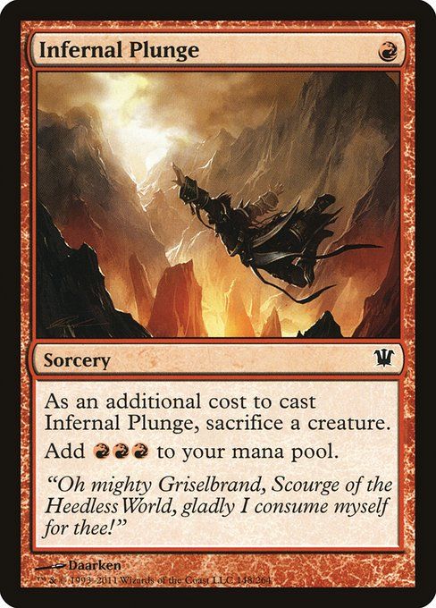 Carta MTG-Tuffo Infernale-Innistrad-148-ITA-EX- C
