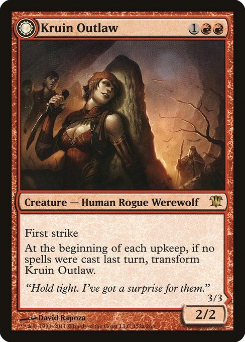 Carta MTG-Fuorilegge di Kruin / Terrore di Passo Kruin-Innistrad-152-ITA-EX- R