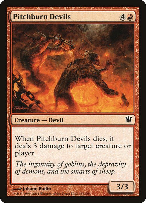Carta MTG-Diavoli Bruciapece-Innistrad-156-ITA-EX- C
