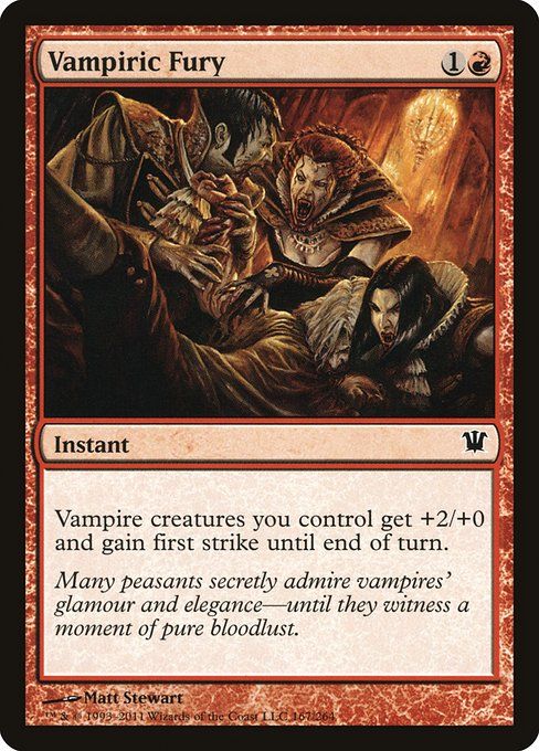 Carta MTG-Vampiric Fury-Innistrad-167-EN-EX- C