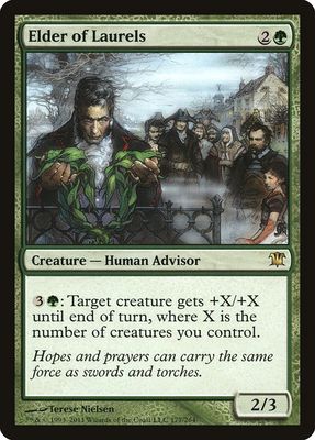 Carta MTG-Anziano degli Allori-Innistrad-177-ITA-EX- R  Foil
