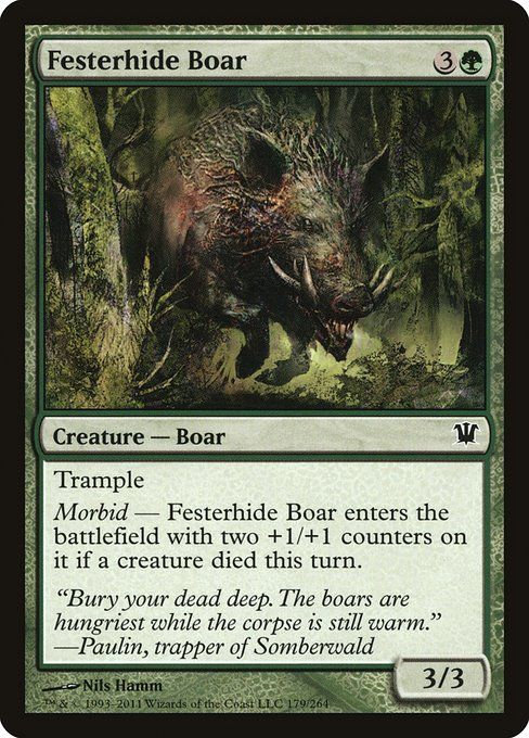 Carta MTG-Festerhide Boar-Innistrad-179-EN-EX- C