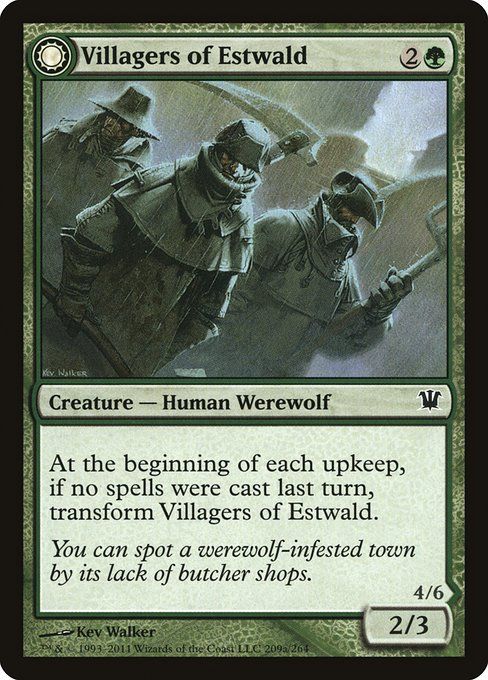 Carta MTG-Abitanti di Estwald / Ulubranco di Estwald-Innistrad-209-ITA-EX- C
