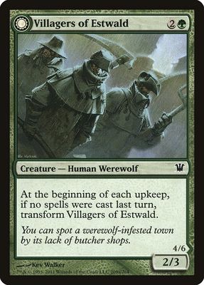 Carta MTG-Abitanti di Estwald / Ulubranco di Estwald-Innistrad-209-ITA-EX- C