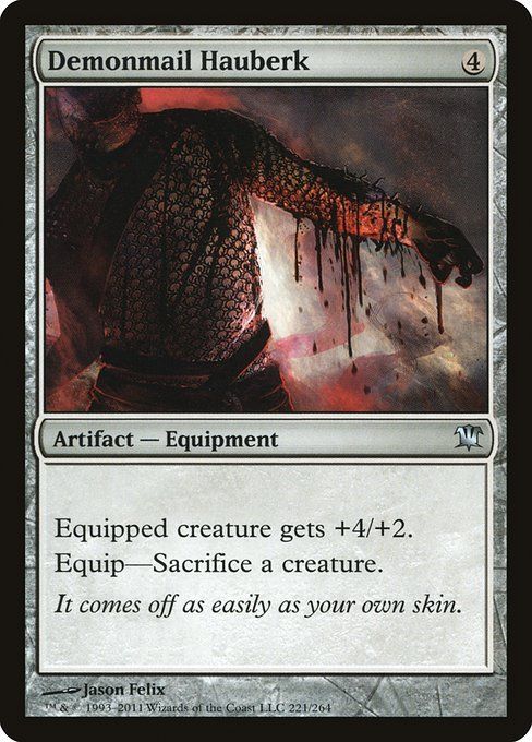 Carta MTG-Cotta di Maglia Demoniaca-Innistrad-221-ITA-EX- U