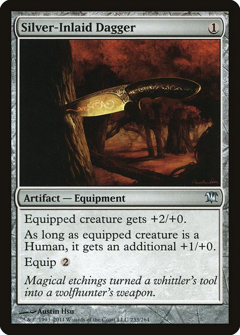 Carta MTG-Silver-Inlaid Dagger-Innistrad-233-EN-EX- U