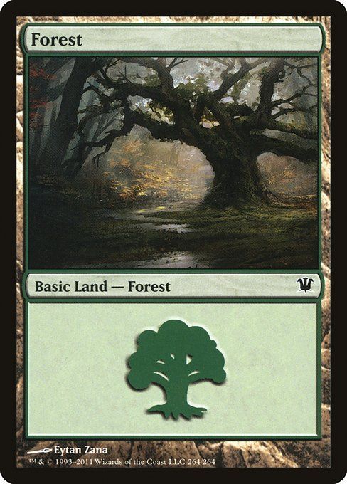 Carta MTG-Foresta (V.3)-Innistrad-264-ITA-EX- C