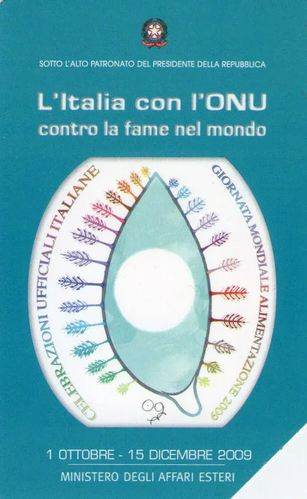 Scheda telefonica - L'Italia con L'ONU Usata 5€-Scad.31/12/2011 Tir:160.000