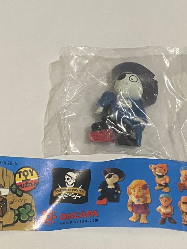 Discapa Pirati Ed. 2005 – Mini Gashapon Pirata con benda – Vintage rara