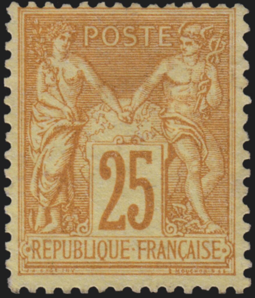 Francobolli-Pace e Commercio (Tipo Saggio)-1879-Francia-25 c