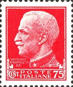 Francobolli-Re Vittorio Emanuele III rivolto a sinistra-1929-Italia-75 c Francobolli-Re Vittorio Emanuele III rivolto a sinistra-1929-Italia-75 c