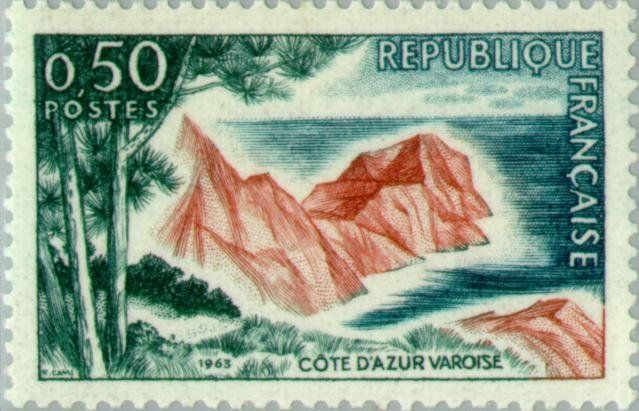 Francobolli-Costa Azzurra, Varo-1963-Francia-0,50 F Francobolli-Costa Azzurra, Varo-1963-Francia-0,50 F