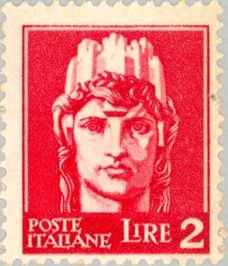 Francobolli- Francobolli-"Italia Turrita" - Senza fascio, senza filigrana-1945-Italia-2 ₤