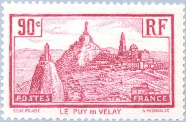Francobolli-Le Puy en Velay-1933-Francia-90 c Francobolli-Le Puy en Velay-1933-Francia-90 c