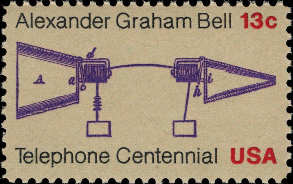 Francobolli-Domanda di brevetto per il telefono di Bell, 1876-1976-Stati Uniti d'America-13 ¢ Francobolli-Domanda di brevetto per il telefono di Bell, 1876-1976-Stati Uniti d'America-13 ¢