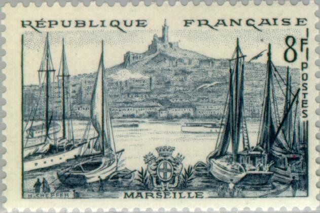 Francobolli-Marsiglia-1955-Francia-8 F Francobolli-Marsiglia-1955-Francia-8 F