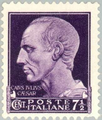 Francobolli-Giulio Cesare (100-44 a.C.)-1929-Italia-7½ c Francobolli-Giulio Cesare (100-44 a.C.)-1929-Italia-7½ c